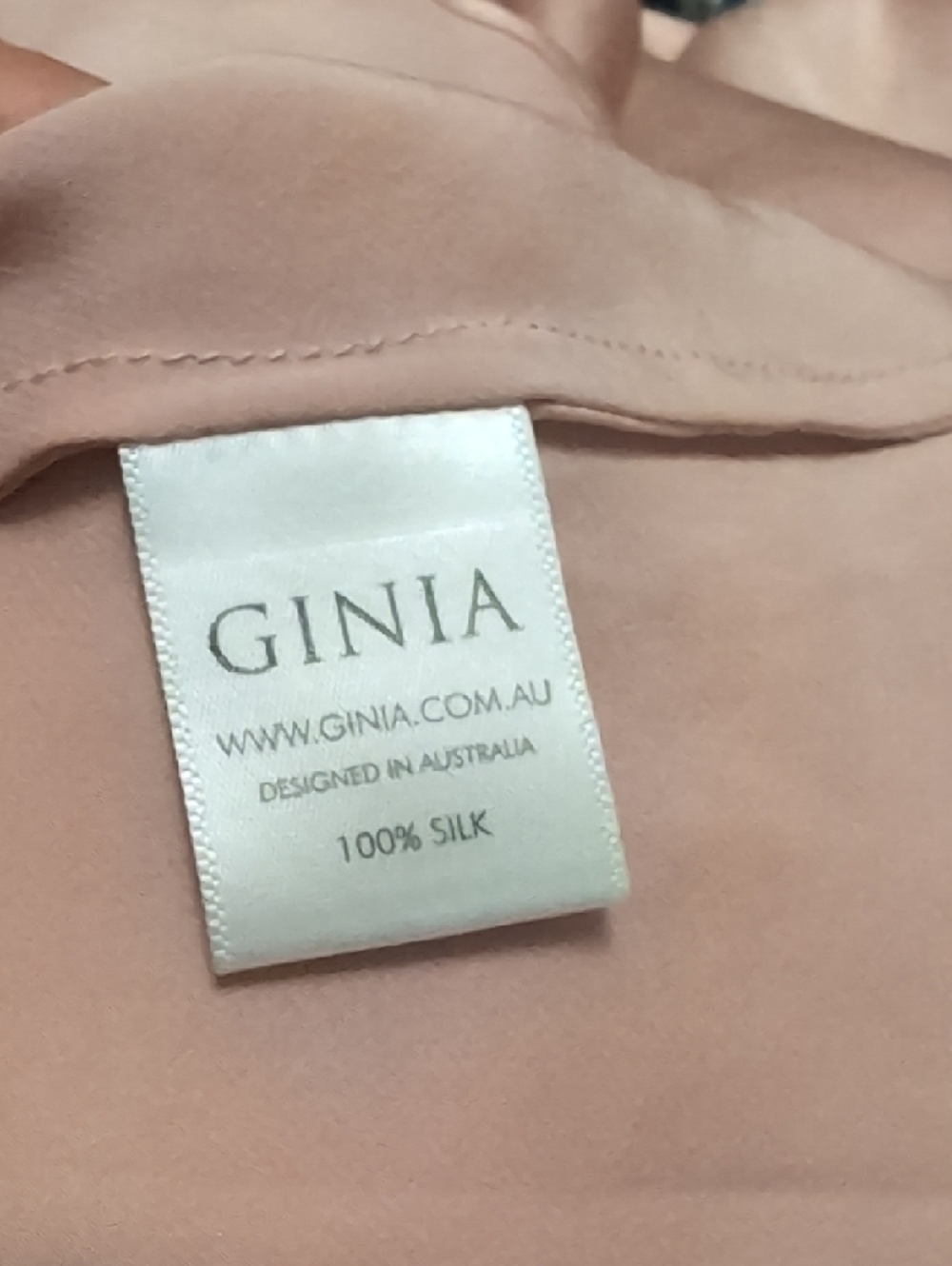 Ginia Silk V-Neck Long Slip in Bridal Rose - Picture 8 of 9